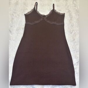 H&M Brown Lace Chemise